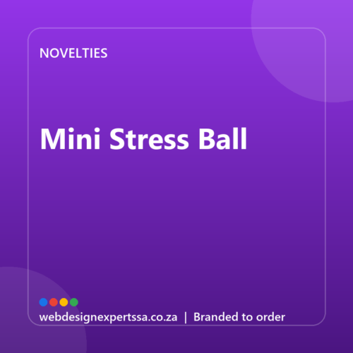 Branded Mini Stress Ball — custom promotional gift with your logo | Web Design Experts SA Branded Mini Stress Ball — custom promotional gift with your logo | Web Design Experts SA