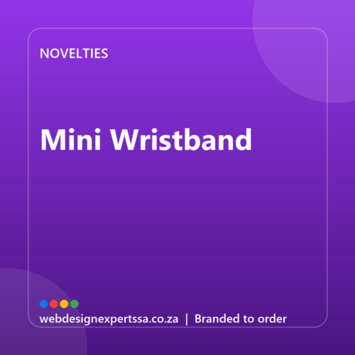 Branded Mini Wristband — custom promotional gift with your logo | Web Design Experts SA Branded Mini Wristband — custom promotional gift with your logo | Web Design Experts SA