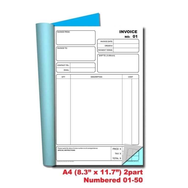 Modern NCR and invoice book printing in South Africa | Web Design Experts SA