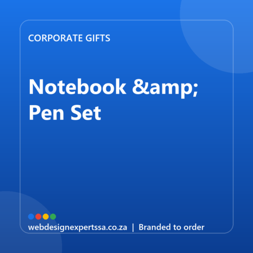 Branded Notebook & Pen Set — custom corporate gift with your logo | Web Design Experts SA Branded Notebook & Pen Set — custom corporate gift with your logo | Web Design Experts SA
