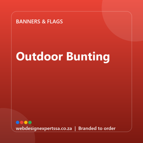 Branded Outdoor Bunting — custom branded banner with your logo | Web Design Experts SA