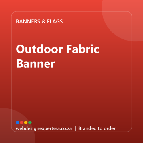 Branded Outdoor Fabric Banner — custom branded banner with your logo | Web Design Experts SA