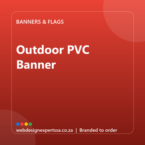 Branded Outdoor PVC Banner — custom branded banner with your logo | Web Design Experts SA