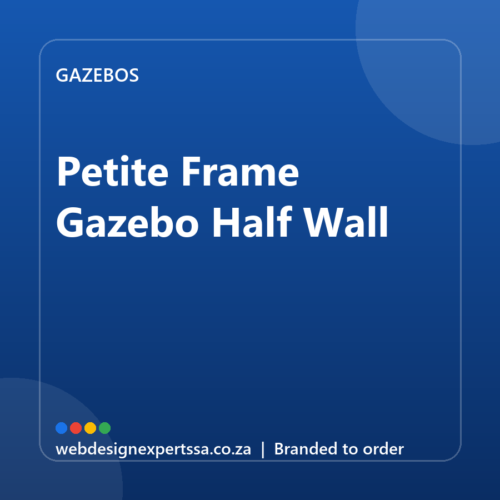 Branded Petite Frame Gazebo Half Wall — custom branded gazebo with your logo | Web Design Experts SA