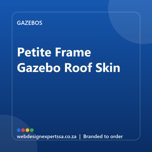Branded Petite Frame Gazebo Roof Skin — custom branded gazebo with your logo | Web Design Experts SA