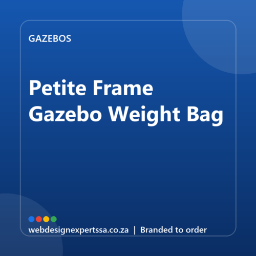 Branded Petite Frame Gazebo Weight Bag — custom branded gazebo with your logo | Web Design Experts SA