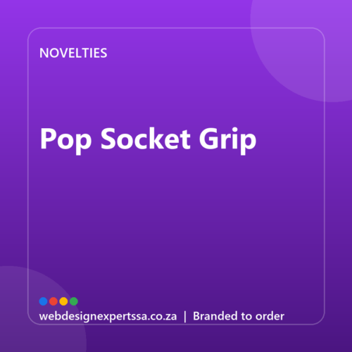 Branded Pop Socket Grip — custom promotional gift with your logo | Web Design Experts SA Branded Pop Socket Grip — custom promotional gift with your logo | Web Design Experts SA