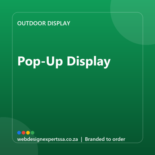Branded Pop-Up Display — custom outdoor display with your logo | Web Design Experts SA Branded Pop-Up Display — custom outdoor display with your logo | Web Design Experts SA