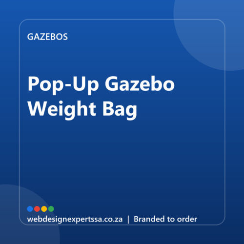 Branded Pop-Up Gazebo Weight Bag — custom branded gazebo with your logo | Web Design Experts SA