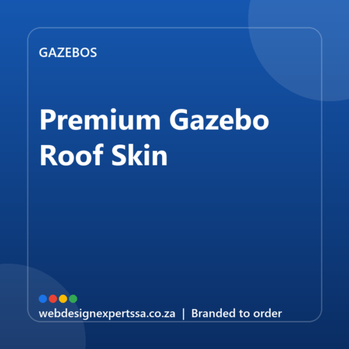 Branded Premium Gazebo Roof Skin — custom branded gazebo with your logo | Web Design Experts SA Branded Premium Gazebo Roof Skin — custom branded gazebo with your logo | Web Design Experts SA