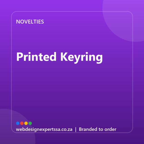 Branded Printed Keyring — custom promotional gift with your logo | Web Design Experts SA Branded Printed Keyring — custom promotional gift with your logo | Web Design Experts SA