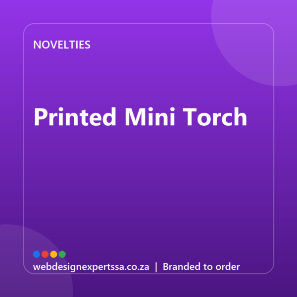Branded Printed Mini Torch — custom promotional gift with your logo | Web Design Experts SA Branded Printed Mini Torch — custom promotional gift with your logo | Web Design Experts SA