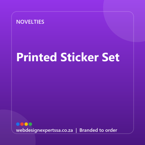 Branded Printed Sticker Set — custom promotional gift with your logo | Web Design Experts SA Branded Printed Sticker Set — custom promotional gift with your logo | Web Design Experts SA