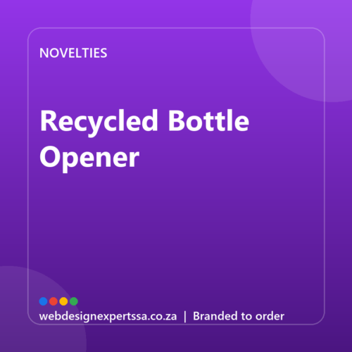 Branded Recycled Bottle Opener — custom promotional gift with your logo | Web Design Experts SA Branded Recycled Bottle Opener — custom promotional gift with your logo | Web Design Experts SA