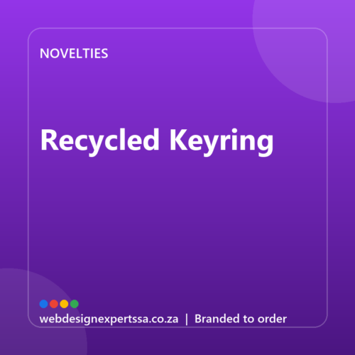 Branded Recycled Keyring — custom promotional gift with your logo | Web Design Experts SA Branded Recycled Keyring — custom promotional gift with your logo | Web Design Experts SA