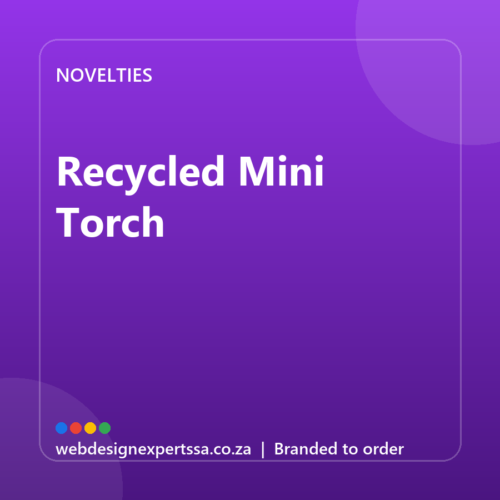 Branded Recycled Mini Torch — custom promotional gift with your logo | Web Design Experts SA Branded Recycled Mini Torch — custom promotional gift with your logo | Web Design Experts SA