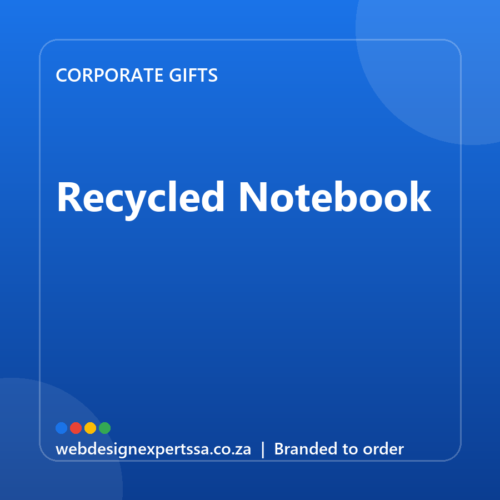 Branded Recycled Notebook — custom corporate gift with your logo | Web Design Experts SA Branded Recycled Notebook — custom corporate gift with your logo | Web Design Experts SA