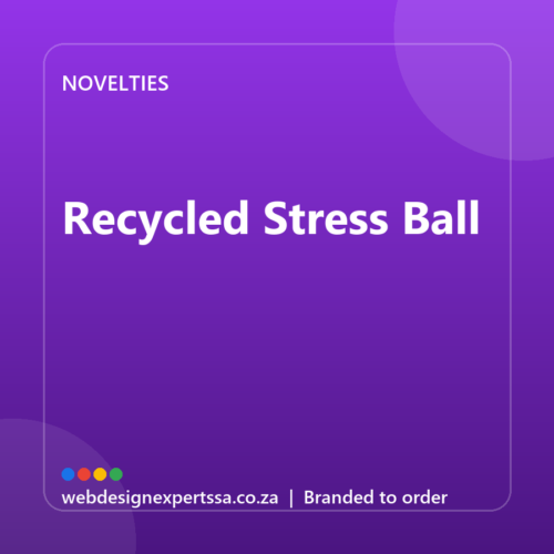 Branded Recycled Stress Ball — custom promotional gift with your logo | Web Design Experts SA Branded Recycled Stress Ball — custom promotional gift with your logo | Web Design Experts SA