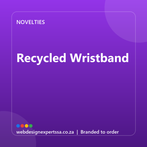 Branded Recycled Wristband — custom promotional gift with your logo | Web Design Experts SA Branded Recycled Wristband — custom promotional gift with your logo | Web Design Experts SA