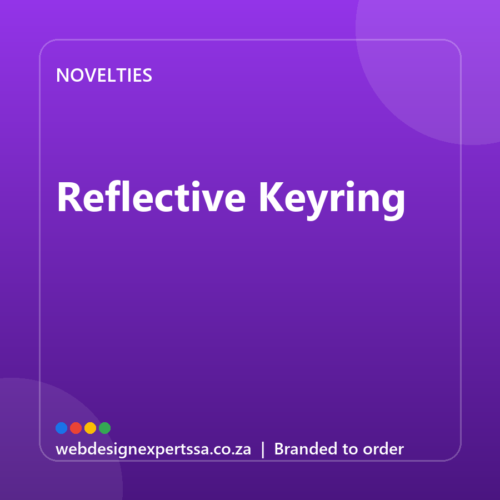 Branded Reflective Keyring — custom promotional gift with your logo | Web Design Experts SA Branded Reflective Keyring — custom promotional gift with your logo | Web Design Experts SA