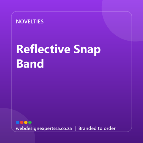 Branded Reflective Snap Band — custom promotional gift with your logo | Web Design Experts SA Branded Reflective Snap Band — custom promotional gift with your logo | Web Design Experts SA