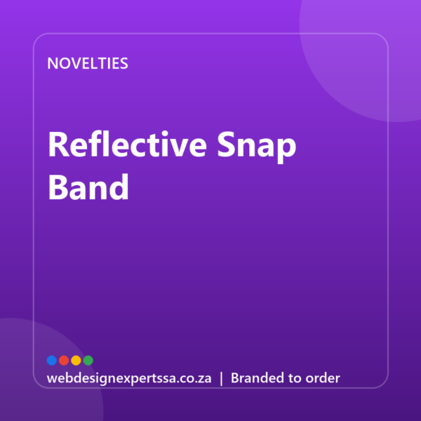Branded Reflective Snap Band — custom promotional gift with your logo | Web Design Experts SA