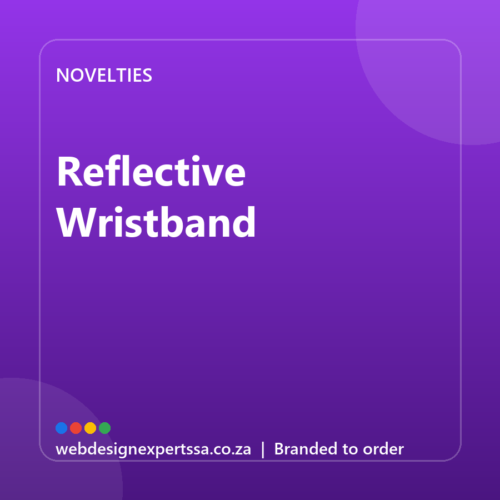 Branded Reflective Wristband — custom promotional gift with your logo | Web Design Experts SA Branded Reflective Wristband — custom promotional gift with your logo | Web Design Experts SA