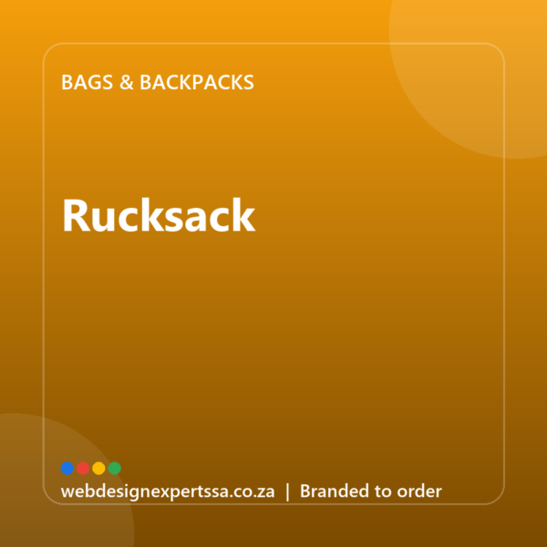 Branded Rucksack — custom branded bag with your logo | Web Design Experts SA Branded Rucksack — custom branded bag with your logo | Web Design Experts SA