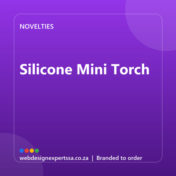 Branded Silicone Mini Torch — custom promotional gift with your logo | Web Design Experts SA