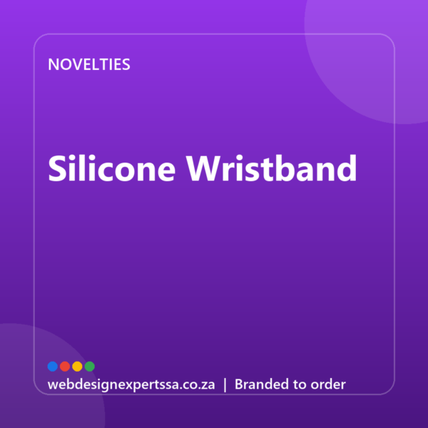 Branded Silicone Wristband — custom promotional gift with your logo | Web Design Experts SA Branded Silicone Wristband — custom promotional gift with your logo | Web Design Experts SA