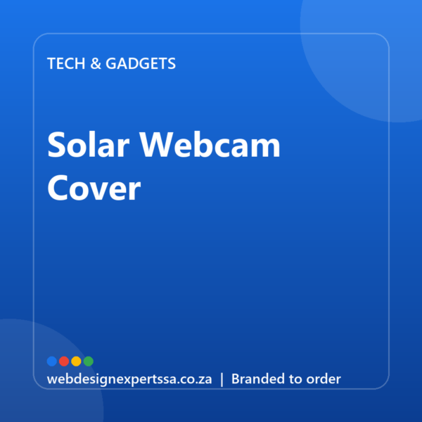 Branded Solar Webcam Cover — custom branded tech gift with your logo | Web Design Experts SA