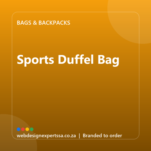 Branded Sports Duffel Bag — custom branded bag with your logo | Web Design Experts SA Branded Sports Duffel Bag — custom branded bag with your logo | Web Design Experts SA