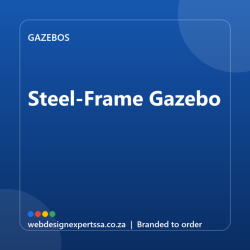 Branded Steel-Frame Gazebo — custom branded gazebo with your logo | Web Design Experts SA Branded Steel-Frame Gazebo — custom branded gazebo with your logo | Web Design Experts SA