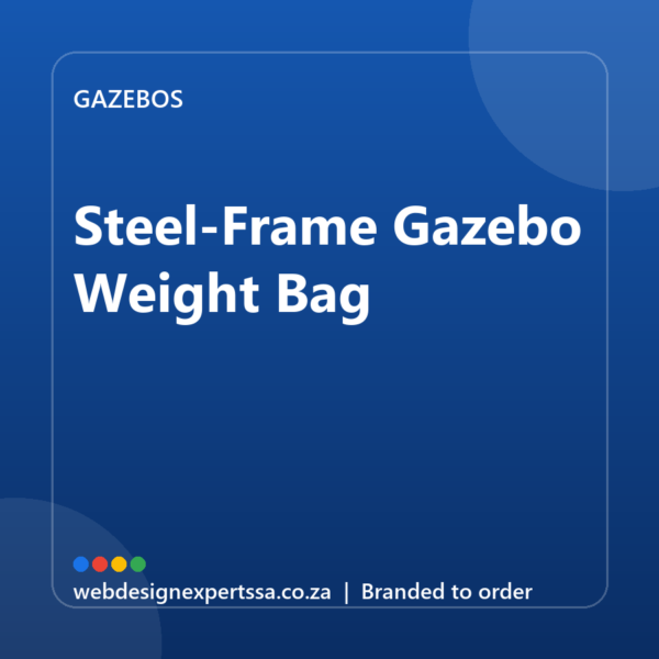 Branded Steel-Frame Gazebo Weight Bag — custom branded gazebo with your logo | Web Design Experts SA