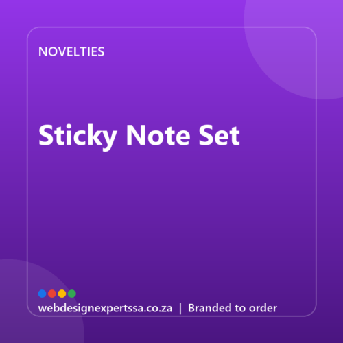 Branded Sticky Note Set — custom promotional gift with your logo | Web Design Experts SA Branded Sticky Note Set — custom promotional gift with your logo | Web Design Experts SA