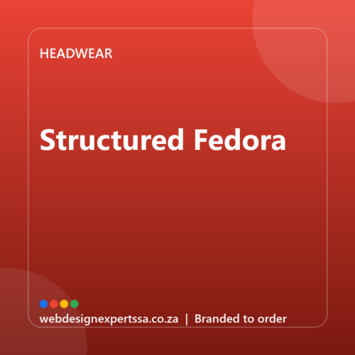 Branded Structured Fedora — custom branded cap with your logo | Web Design Experts SA Branded Structured Fedora — custom branded cap with your logo | Web Design Experts SA