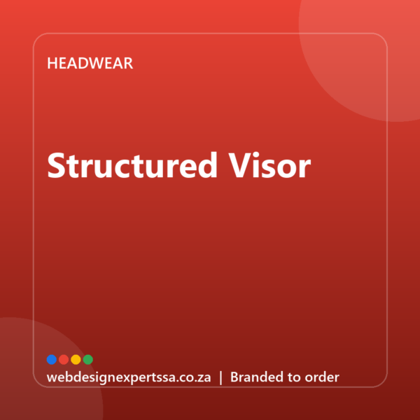 Branded Structured Visor — custom branded cap with your logo | Web Design Experts SA Branded Structured Visor — custom branded cap with your logo | Web Design Experts SA