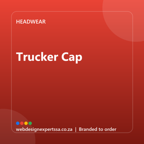 Branded Trucker Cap — custom branded cap with your logo | Web Design Experts SA Branded Trucker Cap — custom branded cap with your logo | Web Design Experts SA