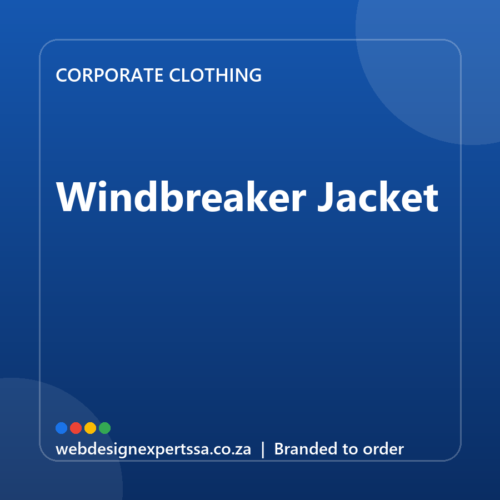 Branded Windbreaker Jacket — custom corporate clothing with your logo | Web Design Experts SA
