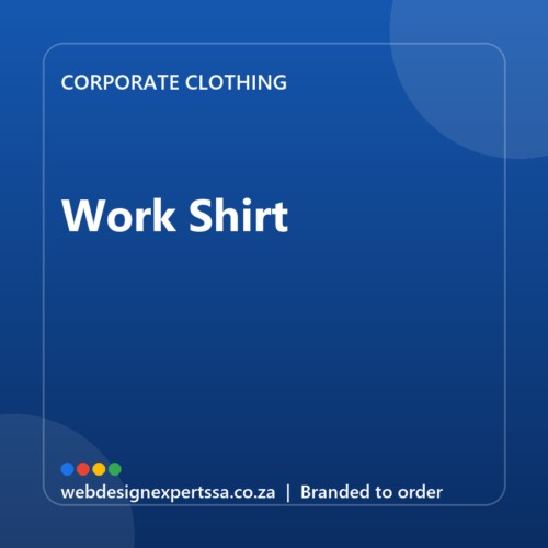 Branded Work Shirt — custom corporate clothing with your logo | Web Design Experts SA