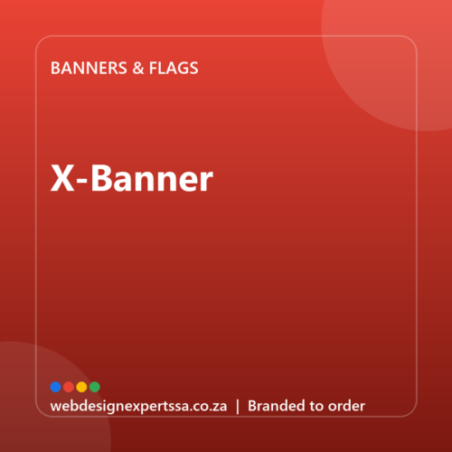 Branded X-Banner — custom branded banner with your logo | Web Design Experts SA